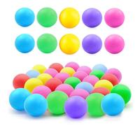 Riisoyu Pelotas de Ping Pong Multicolores - 30 Piezas de Plástico Estándar de 40 mm para Adultos y Niños - Mezcla de Colores