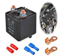 Riisoyu Relés de 4 pines 12V 200A, de alto rendimiento de la batería de separación de relés de auto relés SPDT relés enchufe conector 5 alambre para KFZ camión motor vehículo cambio de conmutación