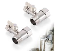 Riisoyu Válvula De Cierre Adaptador En T, 3/8 X 3/8 X 1/4 Adaptador de Conexión de Agua Válvula de Bola con Puerto en T Grifo Cierre Adaptador di Connessione a T para Conexión De 2 Dispositivos
