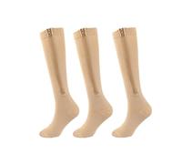 RIJPEX Compression Zipper Elastic Socks,Multifunctional Long Calf Socks,Outdoor Running Compression Socks (B,XXL)