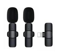 RIJPEX Professional Wireless Lavalier Lapel Microphone,Video Recording HD Radio One to Two,Microphone Suitable for Live Broadcast (Black,B)