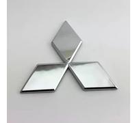 RIKCAT Coche Logo Emblema Insignia para Mitsubishi Montero Sport 2019-2023,Maletero Pegatina Emblema Frontal Capó Estilo con Logotipo Autoadhesivo Auto Accesorios,Silver