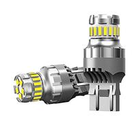 RIKEL 2 Piezas Coche T20 7440 W21W LED Canbus Luces de Marcha AtráS 7443 Bombilla LED Luces de SeñAl de Freno Trasero 6000 K LáMpara Superbrillante