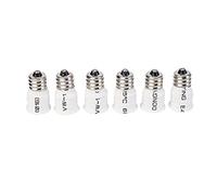 RIKEL Paquete de 6 E12 E14 Convertidor de Bombilla Soporte de Luz LED Adaptador de LáMpara Cambiador de Enchufe de Calidad