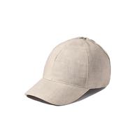 Riki Browns Gorra de béisbol para hombre de verano, 100% lino, fabricada en Italia, tallas 55-62, visera, forro de algodón transpirable, anti-UV, ecrù, 60