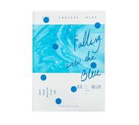 RIKIHOE 4PC-A5 creative small fresh office horizontal line retro literary notebook-falling into deep blue
