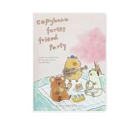 RIKIHOE 4PC-A7 Mini Simple Rubber Cover Portable Diary Pocket Book-Flower Show