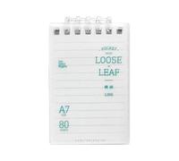 RIKIHOE 4PC-A7 turn-up coil pocket loose-leaf book fresh and simple student note book-horizontal line