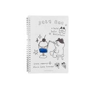 RIKIHOE B5/A5 sea salt kitten coil cartoon simple record horizontal line -A5 style one