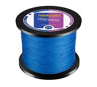 RIKIMARU Línea de Pesca Trenzada Resistente a la abrasión Superline Zero Stretch & Low Memory Extra Thin Diámetro Azul 327 Yardas, 9.1 kg