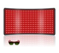 Rikimxin Tapete de terapia de luz roja grande de 34.3 x 15.9 pulgadas para cuerpo, 406 LED, luz roja duradera de 60 W y almohadilla de terapia infrarroja con 660 nm y 850 nm para dolor de espalda
