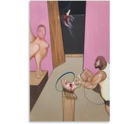 Rikin Liuff Dos figuras de Francis Bacon Póster y grabados Francis Bacon Arte de pared abstracto Pintura retro en lienzo para decoración de cuadros para el hogar 40x60cm Sin marco