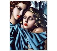 Rikin Liuff El póster de las niñas jóvenes de Tamara de Lempicka Pintura de lienzo Tamara de Lempicka Grabados estéticos de pared para el hogar Decoración cuadruosa 40x50cm sin marco