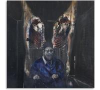 Rikin Liuff Figura con carne de Francis Bacon Póster y grabados Francis Bacon Arte de pared abstracto Pintura retro en lienzo para decoración de cuadros para el hogar 40x40cm Sin marco