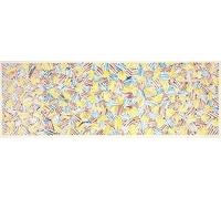 Rikin Liuff Jasper Johns Póster e impresiones《Sin título》Pintura en lienzo Jasper Johns Pop Wall Art Cuadro abstracto para decoración de pared de sala de estar 150x50cm Sin marco