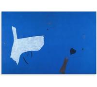 Rikin Liuff Joan Miro Prints Surrealismo Arte de pared rojo Joan Miro Lienzo Poster Abstracto Blanco en Navy Bue Pintura para decoración de pared de oficina 40x65cmx1 Sin marco