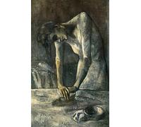 Rikin Liuff La repasseuse de Pablo Picasso Póster Lienzo estético Arte de pared Pablo Picasso Impresiones y pintura para baño Decoración de pared para el hogar 70x50cm Sin marco