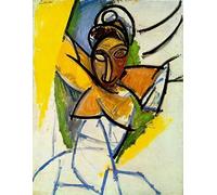 Rikin Liuff Mujer abstracta de Pablo Picasso Poster Lienzo estético Arte de pared Pablo Picasso Impresiones y pintura para decoración de pared de oficina 70x50cmx1 Sin marco