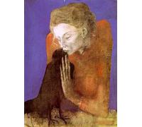 Rikin Liuff Mujer con un cuervo de Pablo Picasso Póster en lienzo 50x70cm Sin marco