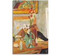 Rikin Liuff Naturaleza muerta de Vanessa Bell Póster Arte abstracto de pared floral Imagen de Vanessa Bell Grabados en lienzo vintage para decoración del hogar 40x65cm sin marco