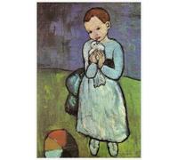Rikin Liuff Niño sosteniendo una paloma de Pablo Picasso Póster y grabados Arte mural de Pablo Picasso Cuadro vintage de lienzo para decoración de oficina 40x60cmx1 sin marco