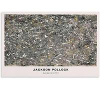 Rikin Liuff Número 28 de Jackson Pollock Póster y pintura Lienzo abstracto Prinrs Jackson Pollock Wall Art para decoración de pared de oficina en casa 16x24inx1 Sin marco