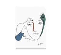 Rikin Liuff Pablo Picasso lienzo arte de pared Picasso mujer y paloma póster Picasso impresiones de picasso cuadro de pintura para decoración de pared de casa cuadro 50x70cmx1 sin marco