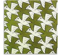 Rikin Liuff Pájaro acuarela de M.C. Escher Póster y grabados Arte abstracto mural M.C. Escher Pintura en lienzo para oficina Decoración mural de casa 50x50cm Sin marco
