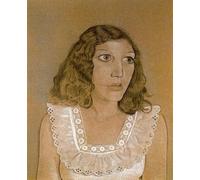 Rikin Liuff Póster de Lucian Freud《Chica con vestido blanco》Pintura Arte mural vintage Lucian Freud Grabados en lienzo abstracto para decoración de oficina 40x55cm Sin marco