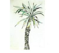 Rikin Liuff Póster de Lucian Freud《Palmera》Pintura Arte mural vintage Impresiones de Lucian Freud Cuadro abstracto en lienzo para la decoración de oficina 40x55cmx1 sin marco