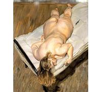 Rikin Liuff Póster de Lucian Freud《Retrato nocturno boca abajo》Pintura Arte mural vintage Impresiones de Lucian Freud Cuadro abstracto en lienzo para decoración del hogar 40x55cm Sin marco