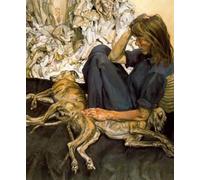 Rikin Liuff Póster de Mujer con Perros de Lucian Freud Impresiones abstractas en lienzo Lucian Freud Arte mural Cuadro vintage para decoración del salón 40x65cmx1 sin marco