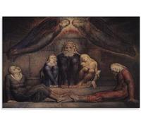 Rikin Liuff Póster de William Blake《Comedia divina》Pintura de lienzo Arte mural vintage de William Blake Imágenes abstractas para decoración del salón 40x60cm sin marco