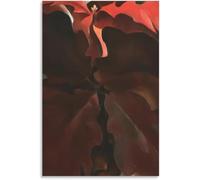 Rikin Liuff Póster e impresiones de Georgia O'Keeffe Hojas de roble otoñales de Georgia O'Keeffe Arte mural Pintura estética para decoración mural 40x55cm sin marco