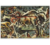 Rikin Liuff Póster e impresiones de Jackson Pollock Jackson Pollock《La Loba》Arte mural en lienzo Pintura abstracta para el hogar Decoración mural 40x55cmx1 sin enmarcar