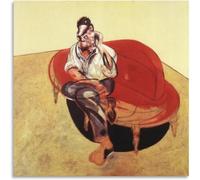 Rikin Liuff Póster y Grabados de Sofá Naranja de Francis Bacon Arte de Pared Abstracto de Francis Bacon Pintura en Lienzo Retro para Decoración de Cuadros de Casa 50x50cmx1 Sin Marco