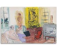 Rikin Liuff Raoul Dufy Pintura《L'atelier De Perpignan》Póster Raoul Dufy Vintage Lienzos Impresiones Arte Abstracto para Sala de Estar Decoración de Cuadros 40x60cm Sin marco