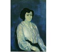 Rikin Liuff Retrato de dama azul de Pablo Picasso Póster Lienzo estético Arte de pared Pablo Picasso Impresiones y pintura para decoración de pared de oficina en casa 70x50cm Sin marco