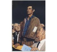 Rikin Liuff The Runaway de Norman Rockwell Arte de pared Impresiones de Norman Rockwell Póster de Norman Rockwell Pintura estética Lienzo para decoración del hogar 50x75cm Sin marco