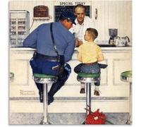 Rikin Liuff The Runaway de Norman Rockwell Arte de pared Norman Rockwell Prints Norman Rockwell Poster Pintura estética Lienzo para decoración del hogar 60x60cm Sin marco