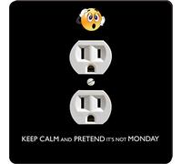 Rikki Knight 1943 Outlet Keep Calm & pretend It's Not Monday - Placa de salida con diseño de color negro