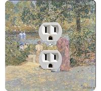 Rikki Knight 3023 Outlet Childe Hassam Art The Staircase At Central Park Design Outlet Plate