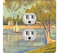 Rikki Knight 3092 Outlet Georges-Pierre Seurat Art The Seine At Grande Janne Design Outlet Plate