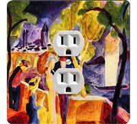 Rikki Knight 3204 Outlet August Macke Art Walking At The Lake Design Outlet Plate