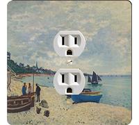 Rikki Knight 3607 Outlet Claude Monet Art The Beach At Saint Adresse #2 Design Outlet Plate