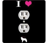 Rikki Knight 41413 Outlet I Love My Great Pyrenees Dog - Plato de salida con diseño de perro
