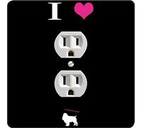 Rikki Knight 41417 Outlet I Love My English Toy Spaniel Dog - Plato de salida con diseño de perro
