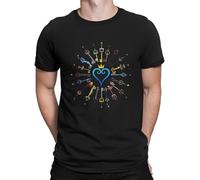 Riku Game Creative Tshirt for Men Keyblades Round Neck Basic T Shirt Distinctive Gift Clothes Tops Black