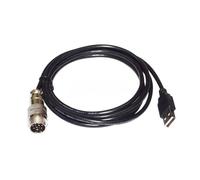 RIKYJIC Cable de datos USB macho a DIN DIN9 macho de 9 pines para Thrustmaster TH8A TSSH MOD + cable en línea computarizado de freno de mano (2 metros)