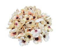 Rikyo 100 piezas de flores artificiales de seda de amapola de flores artificiales de amapola para otoño, rellenos de jarrones, guirnalda de corona, adornos de pastel (champán)